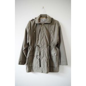 ROYAL O'HENLEY REGATTA Vintage Sage Green Hooded Trench Coat